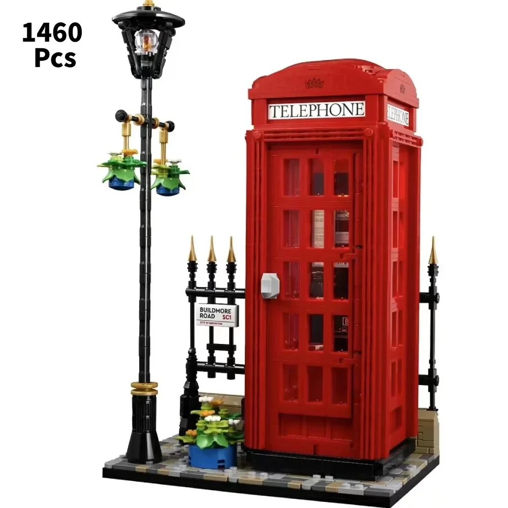 Ideas Red London Telephone Box 21347 Building Blocks Sets Classic British symbol Bricks Toys For Adult Children Gifts Home Décor - Image 2